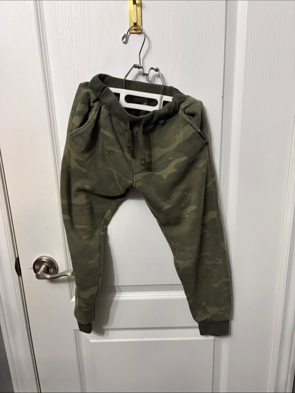 Camo Jogger Pants in Olive Green